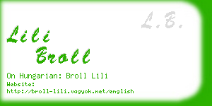 lili broll business card